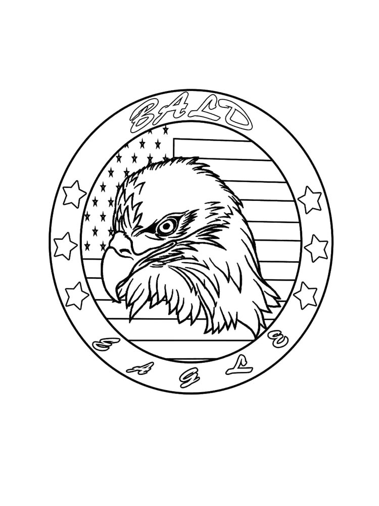 Орел картинка для раскрашивания 4