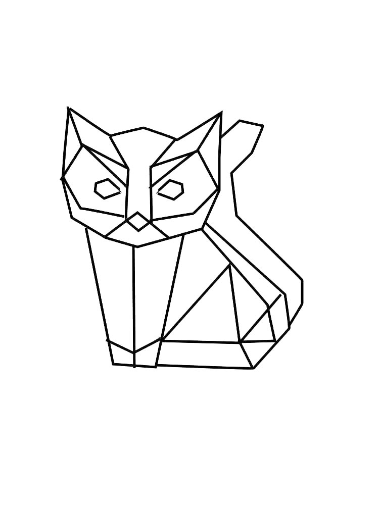 Оригами кошки
