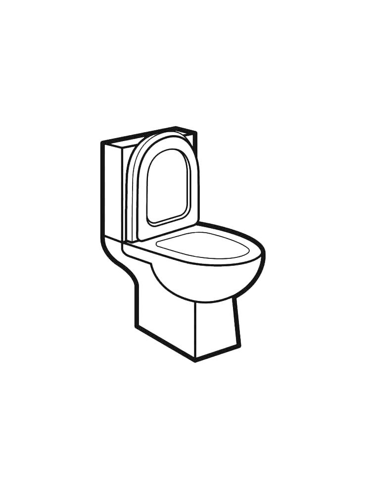 Открытый унитаз