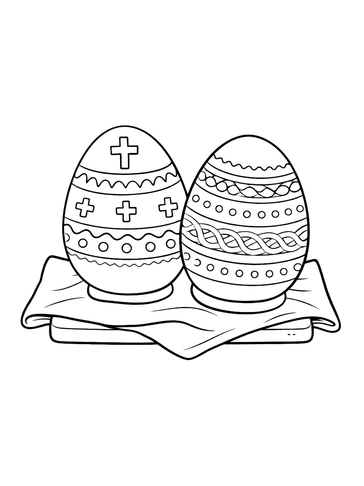 Пасха рисунок для раскрашивания 3