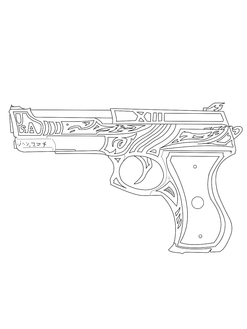 Пистолет с рисунком