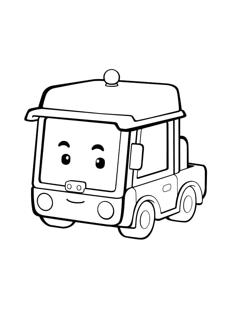 Поли робокар картинка для раскрашивания