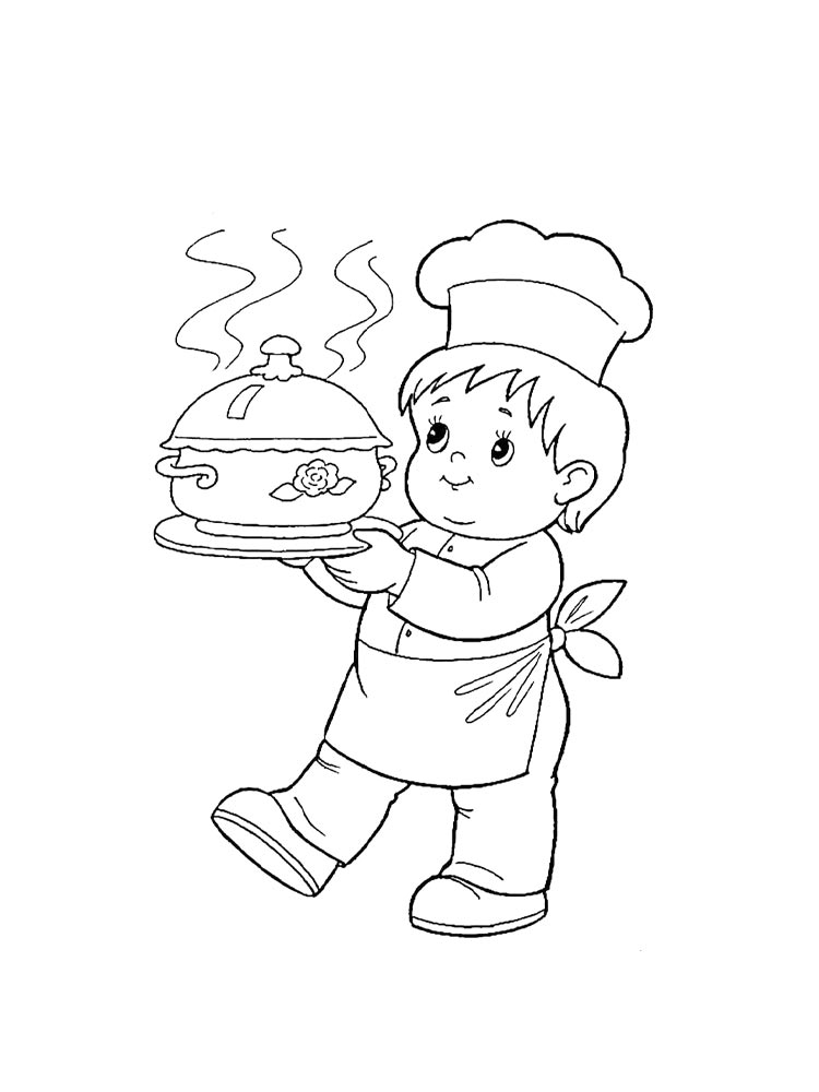 Повар с кастрюлей