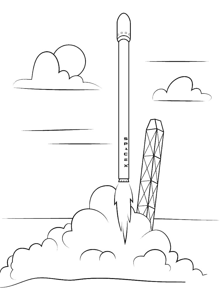 Ракета Space X взлетает