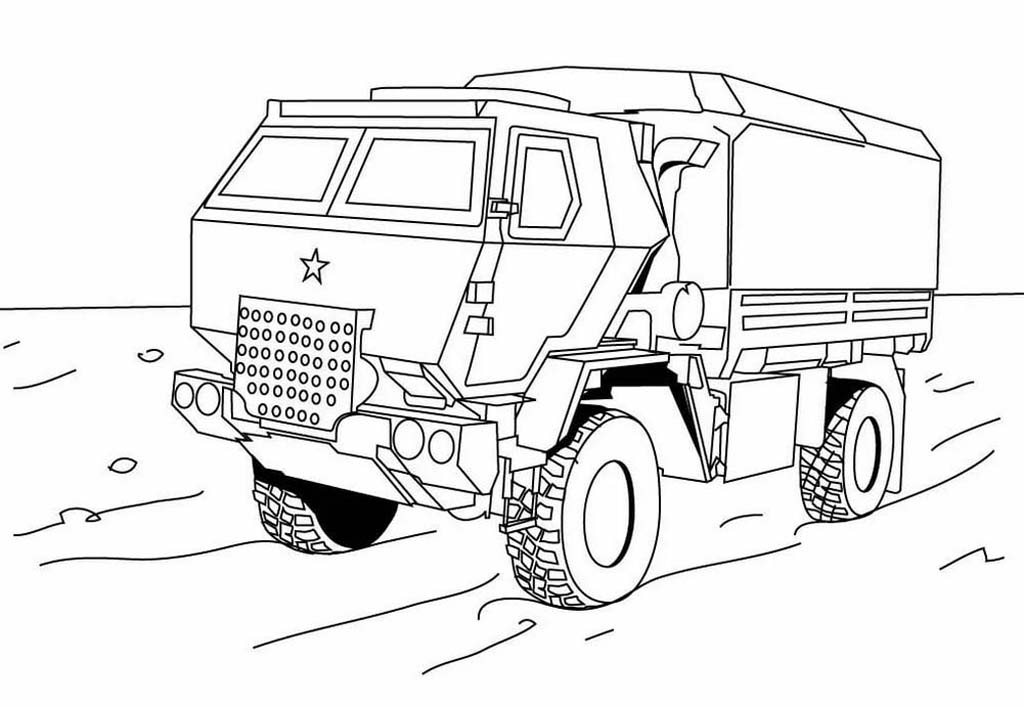 Раскаска военный Камаз