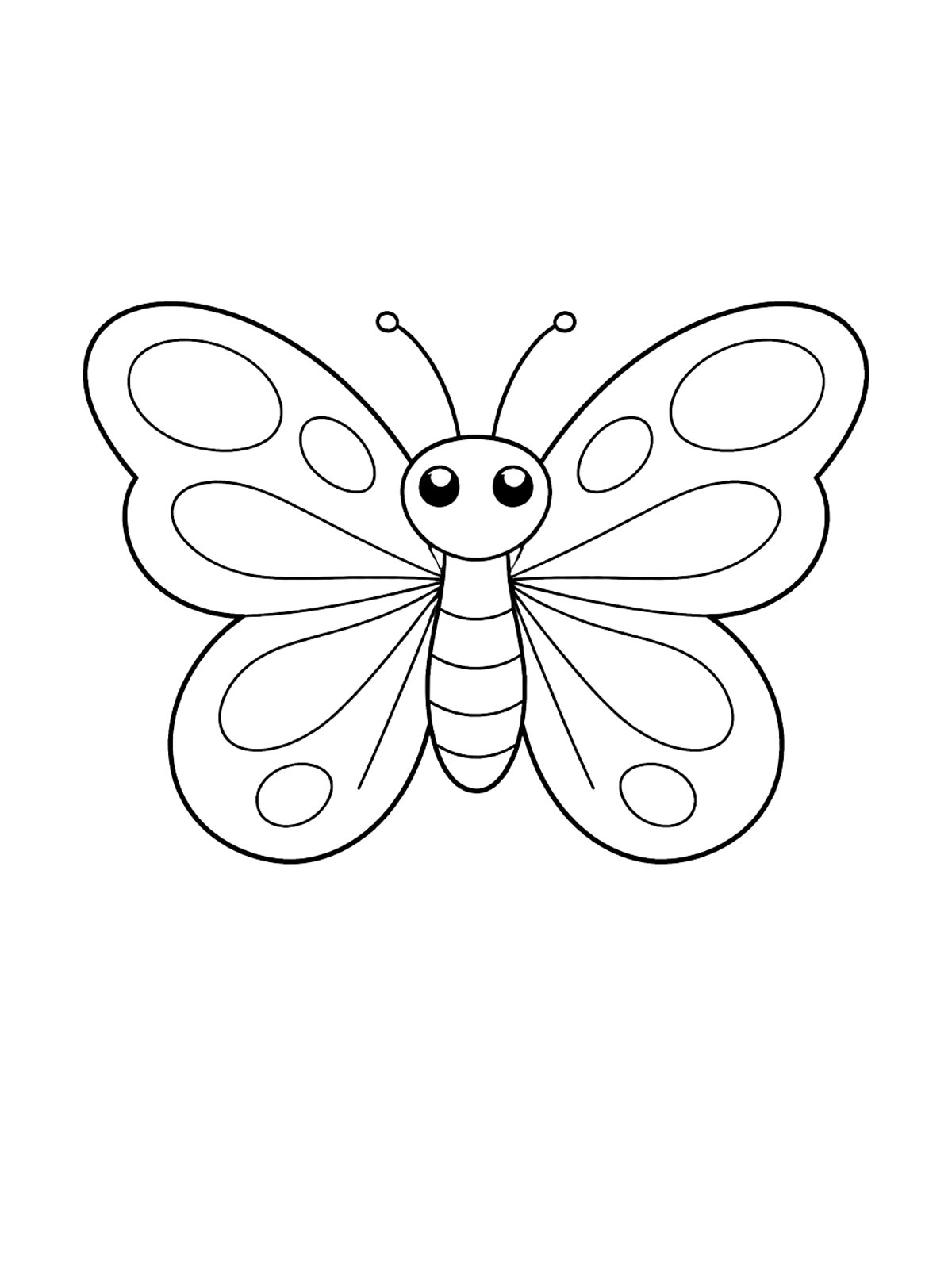 Раскраска бабочка 2 2