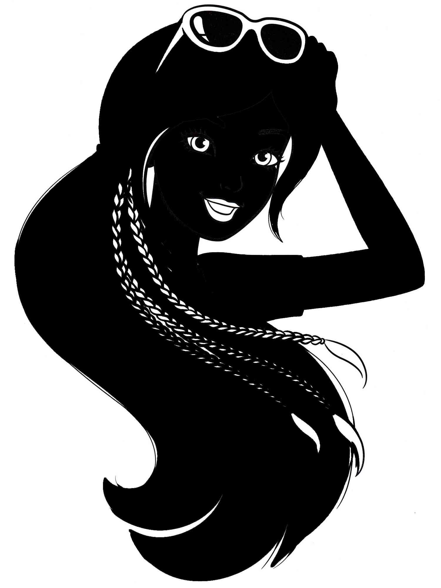 Раскраска барби для детей