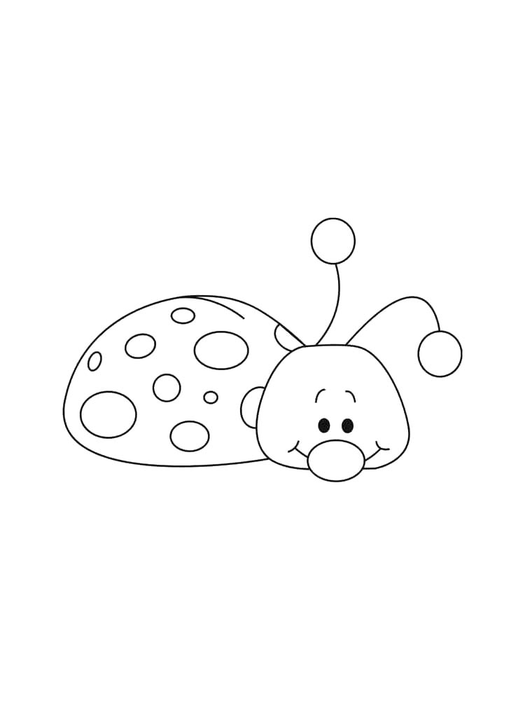 Раскраска божья коровка для детей 2