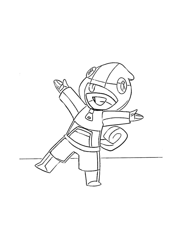 Раскраска браво старс (brawl stars) 3