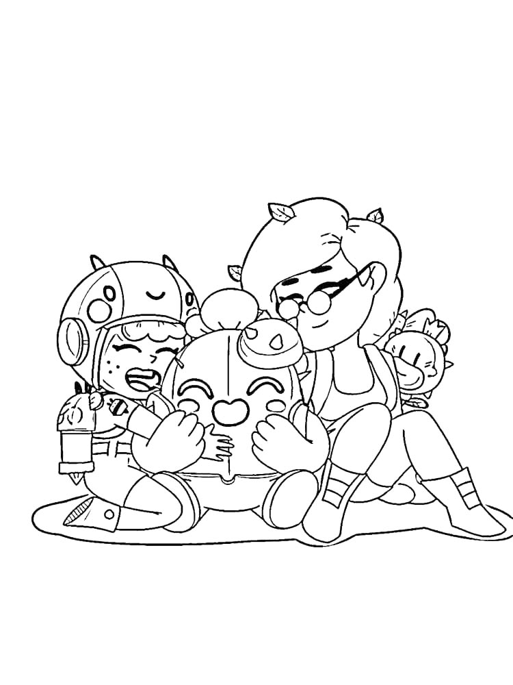 Раскраска браво старс (brawl stars) 7
