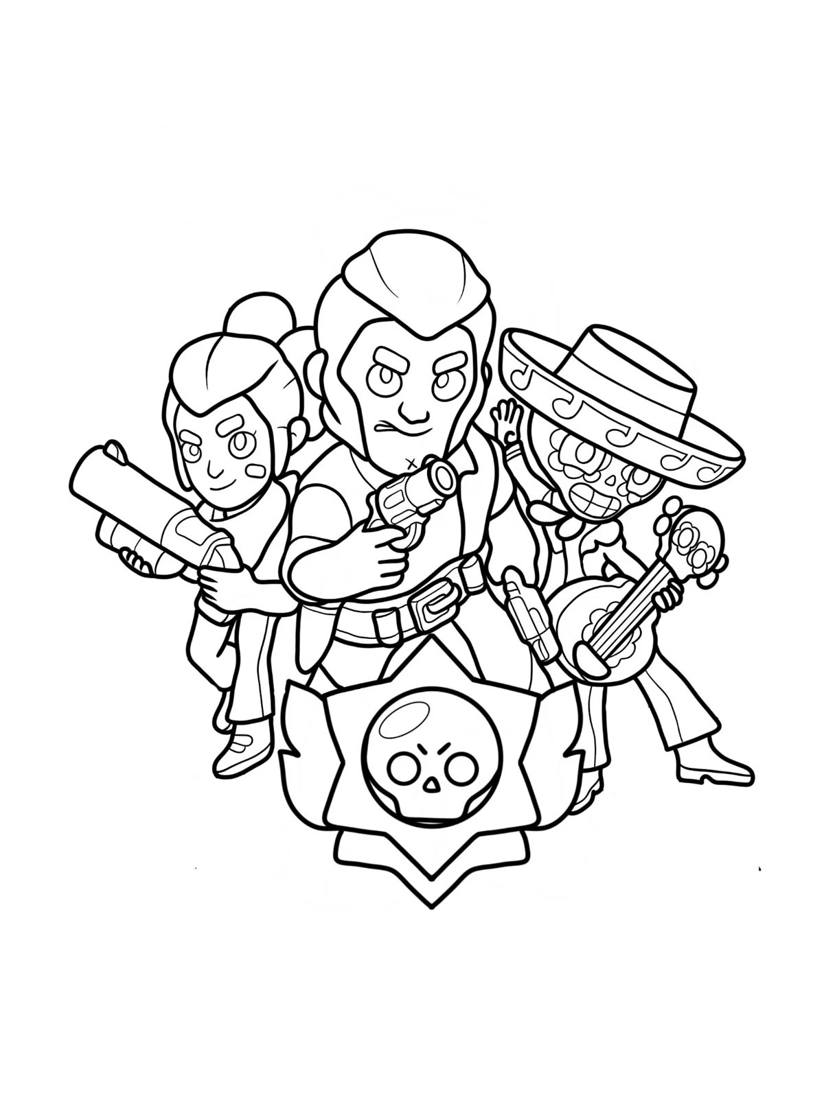 Раскраска браво старс (brawl stars) для детей 7