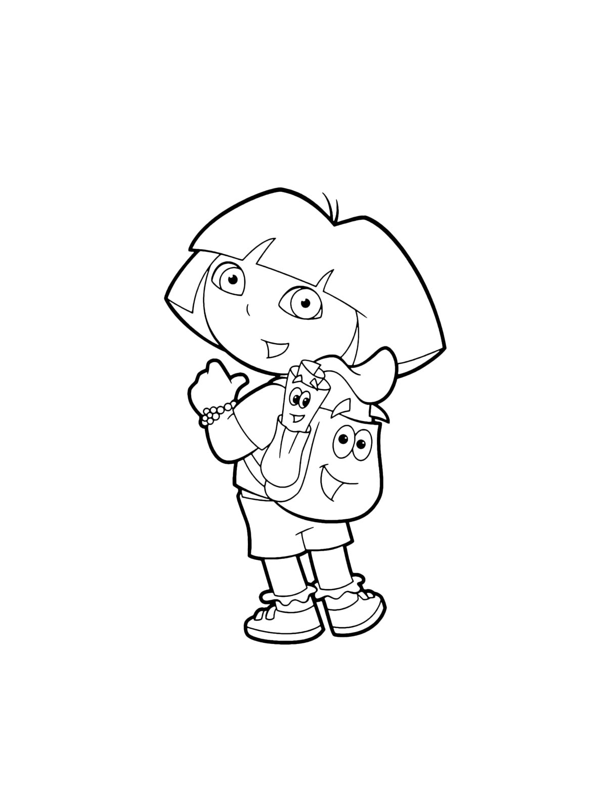 Раскраска даша путешественница для детей 4