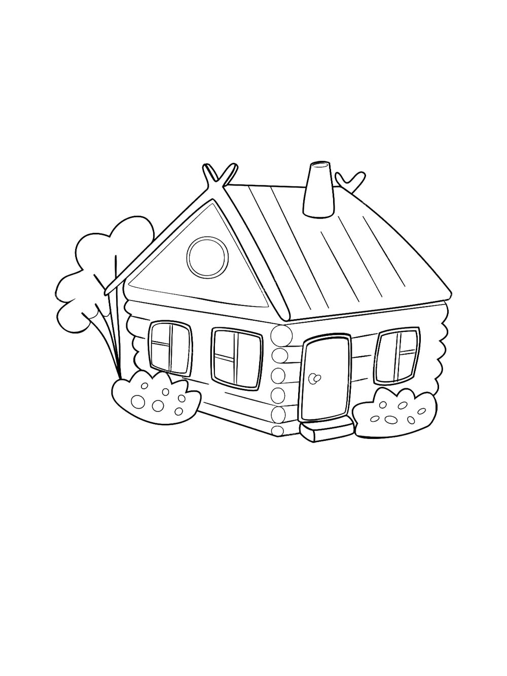 Раскраска домик для детей 2