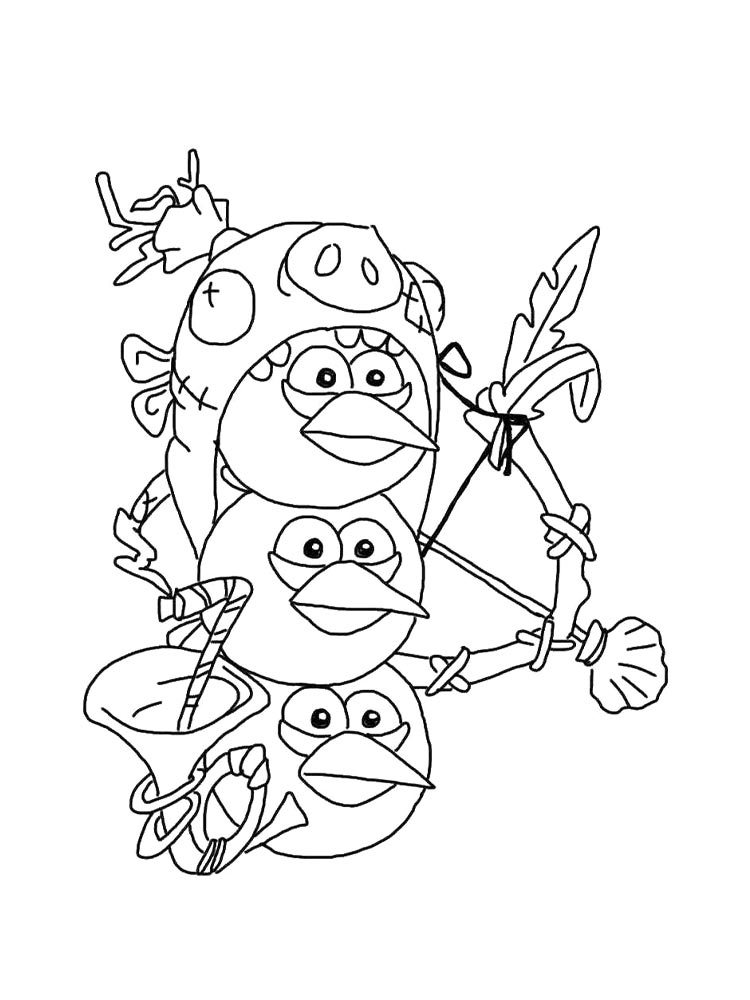 Раскраска Энгри Бердз (Angry Birds) 2