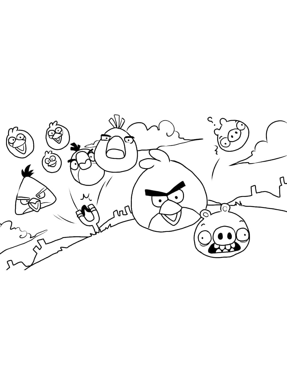 Раскраска Энгри Бердз (Angry Birds) 2