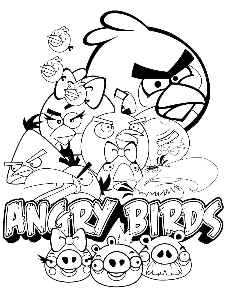 Раскраска Энгри Бердз (Angry Birds) 2