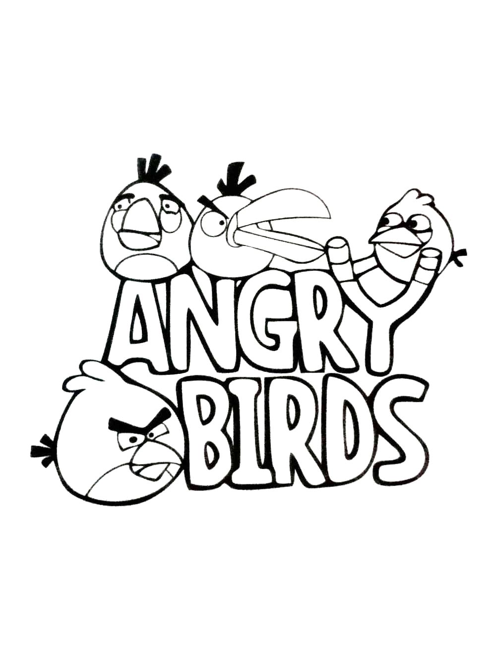 Раскраска Энгри Бердз (Angry Birds) 2