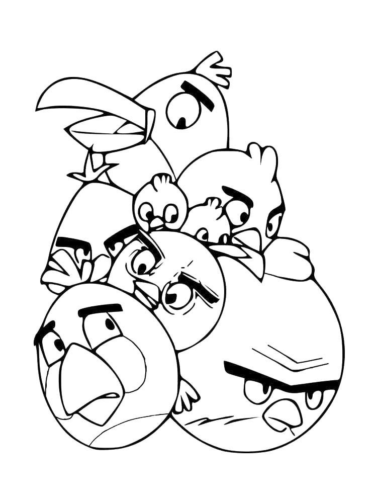 Раскраска Энгри Бердз (Angry Birds) 2