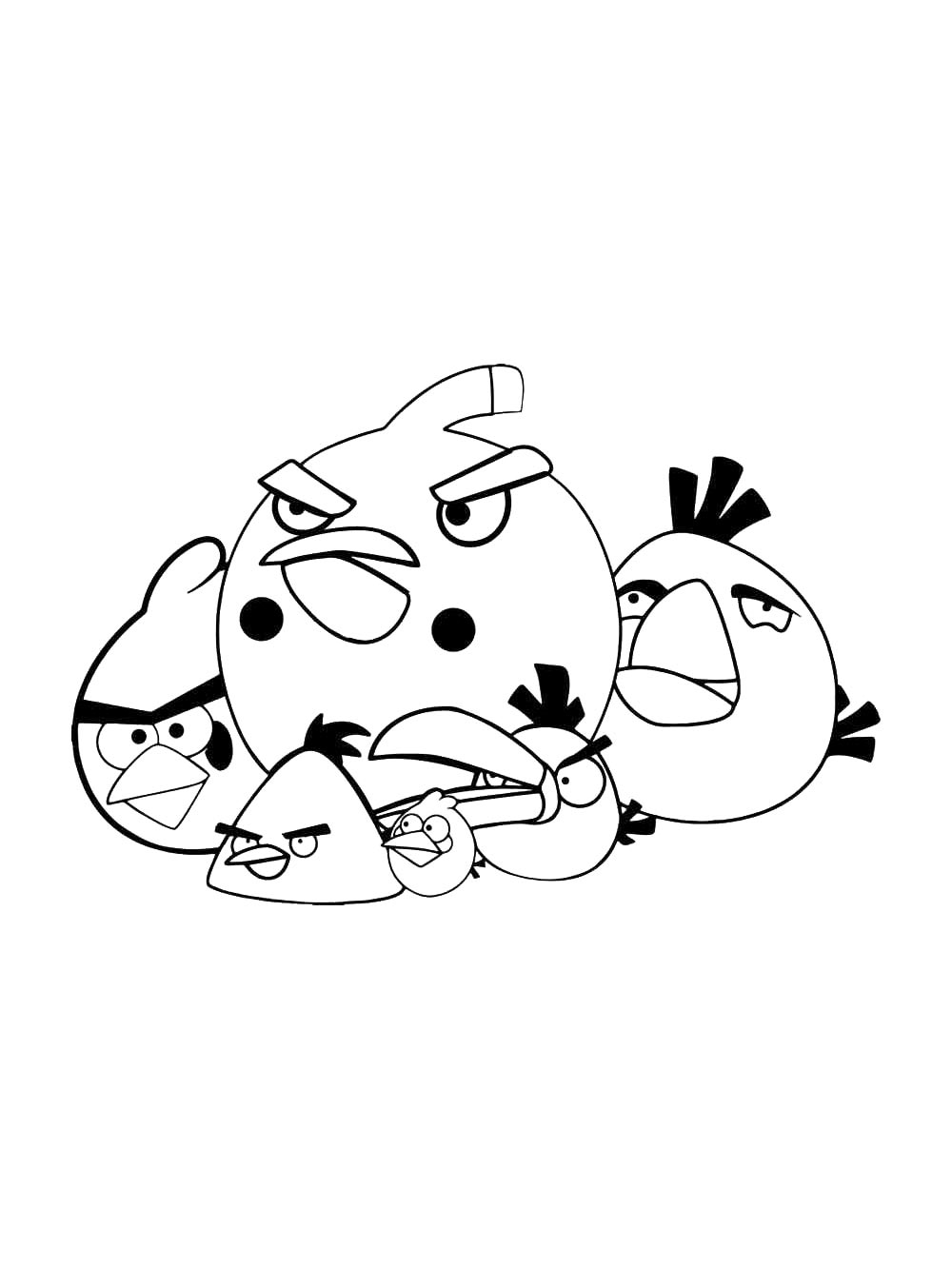 Раскраска Энгри Бердз (Angry Birds) 2