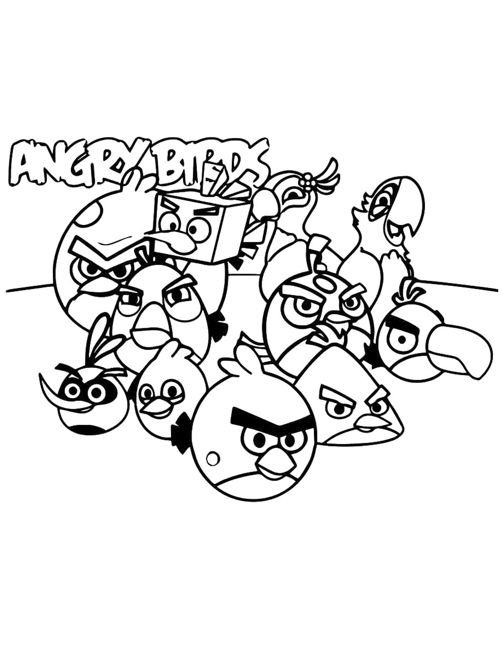Раскраска Энгри Бердз (Angry Birds) 2