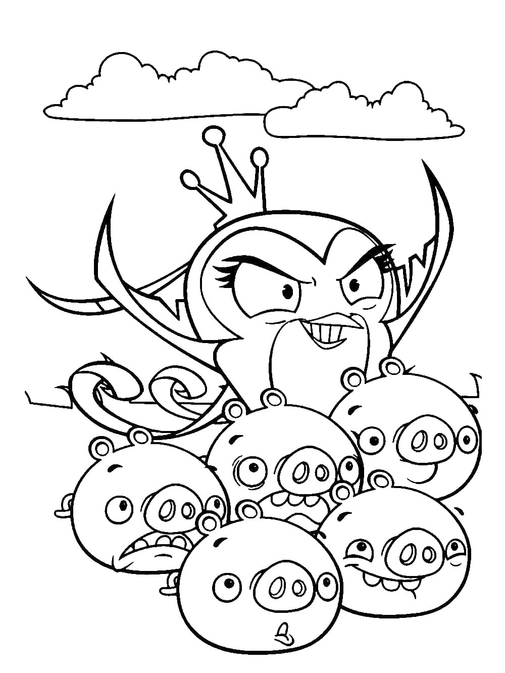 Раскраска Энгри Бердз (Angry Birds) 2