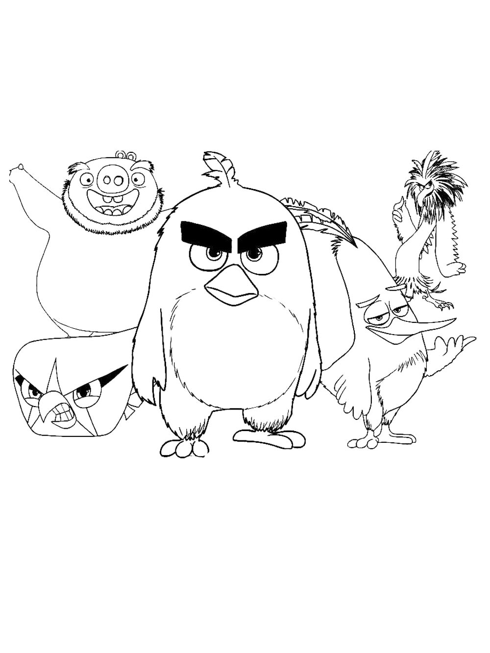 Раскраска Энгри Бердз (Angry Birds) 2
