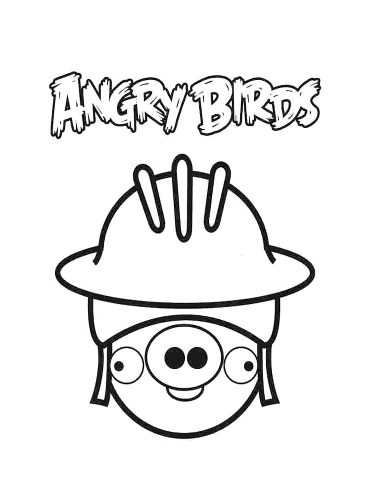 Раскраска Энгри Бердз (Angry Birds) 2