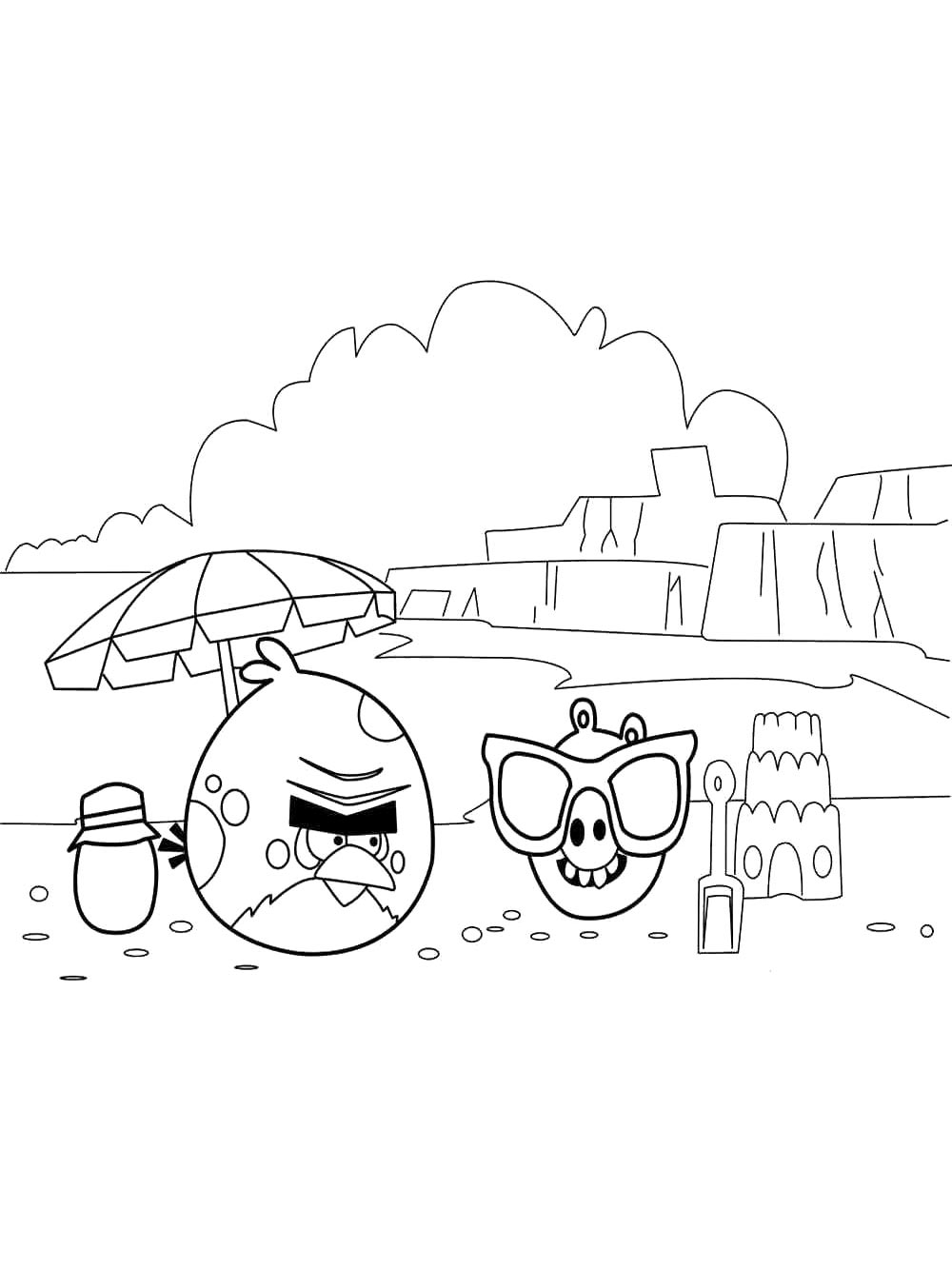 Раскраска Энгри Бердз (Angry Birds) 2