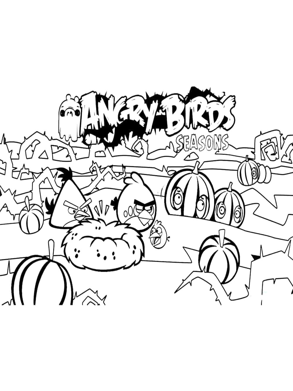 Раскраска Энгри Бердз (Angry Birds) 2