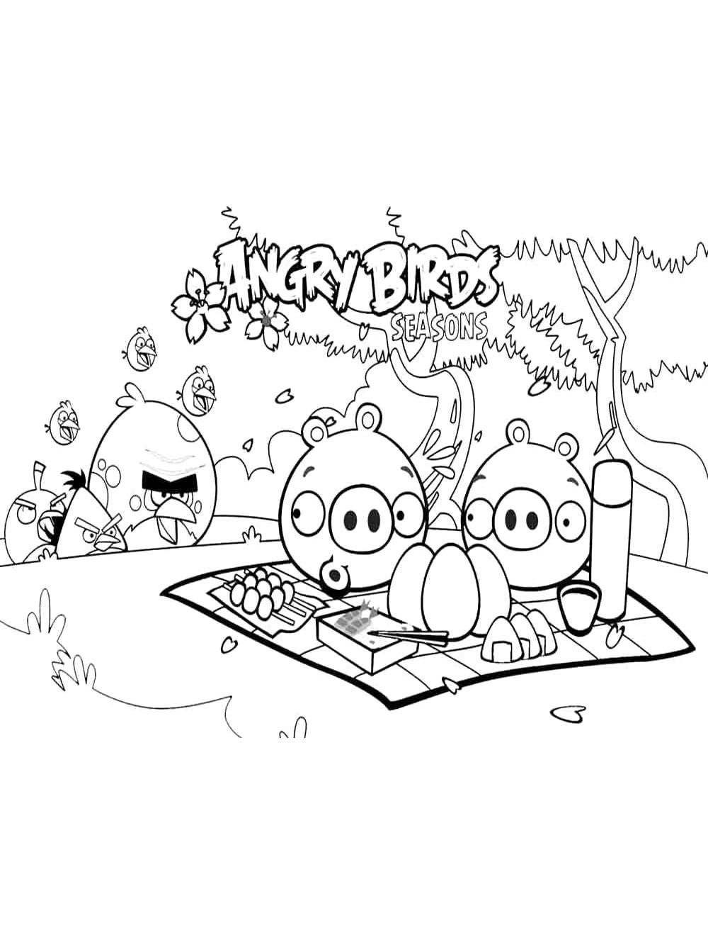 Раскраска Энгри Бердз (Angry Birds) 2