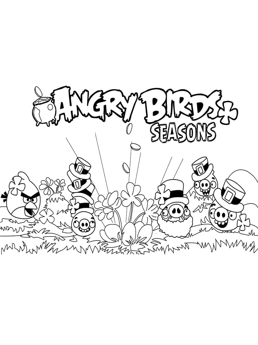 Раскраска Энгри Бердз (Angry Birds) 2
