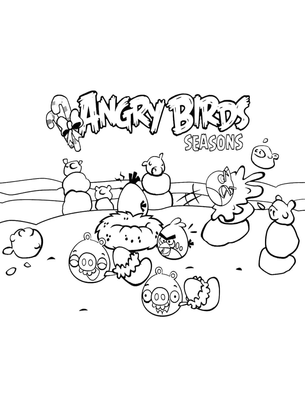 Раскраска Энгри Бердз (Angry Birds) 2
