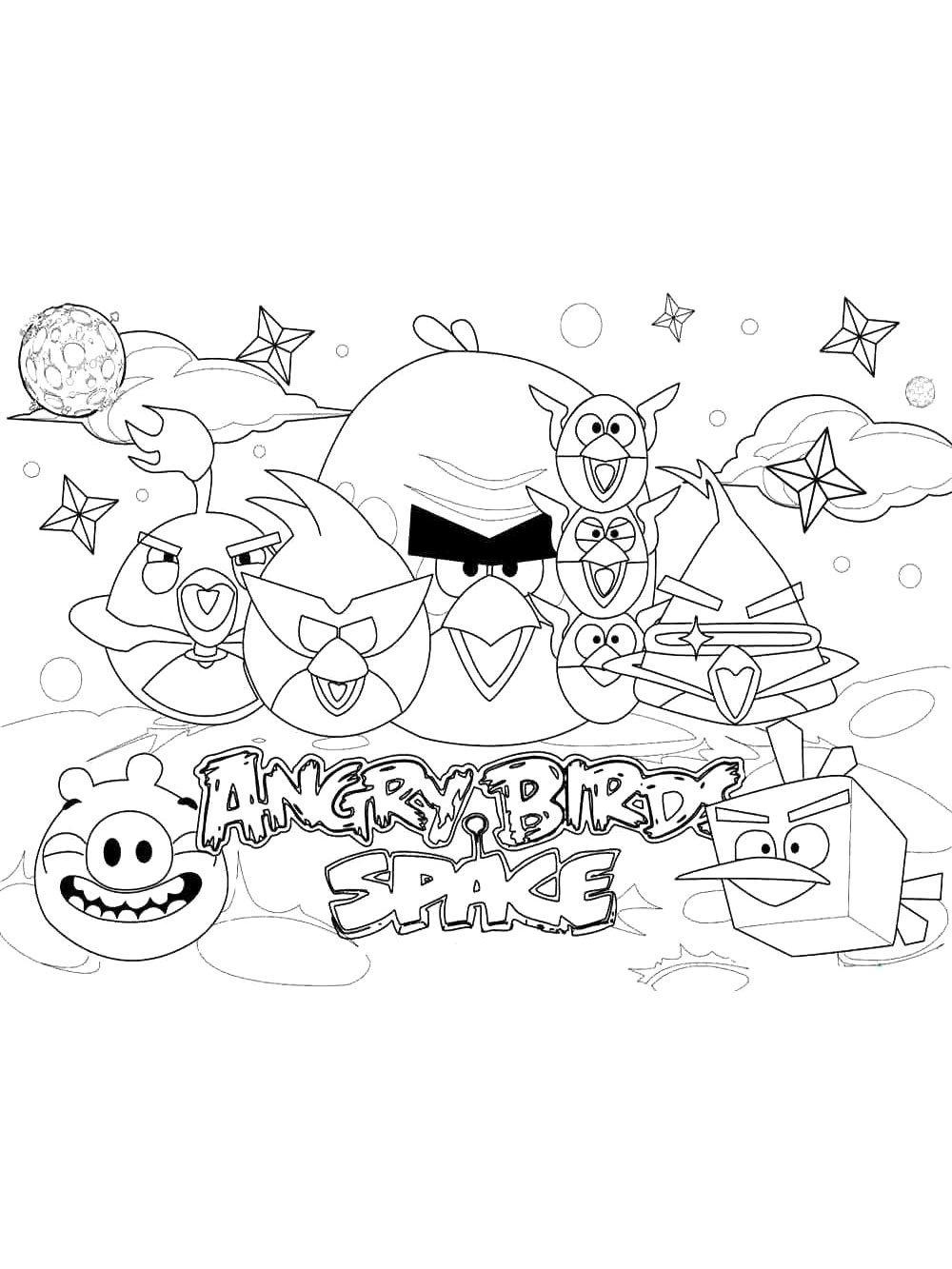 Раскраска Энгри Бердз (Angry Birds) 2