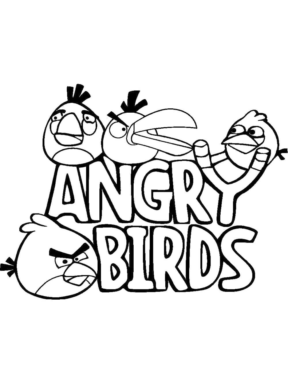 Раскраска Энгри Бердз (Angry Birds) 2