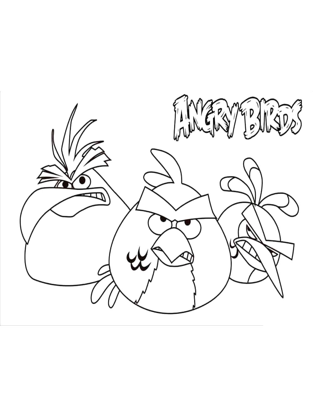 Раскраска Энгри Бердз (Angry Birds) 2