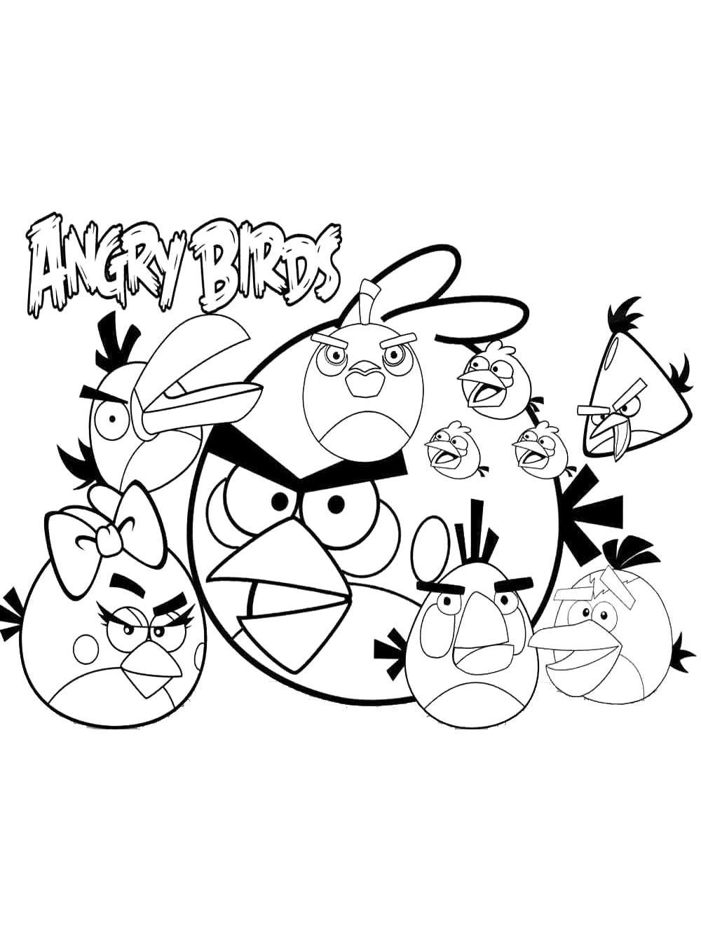 Раскраска Энгри Бердз (Angry Birds) 2