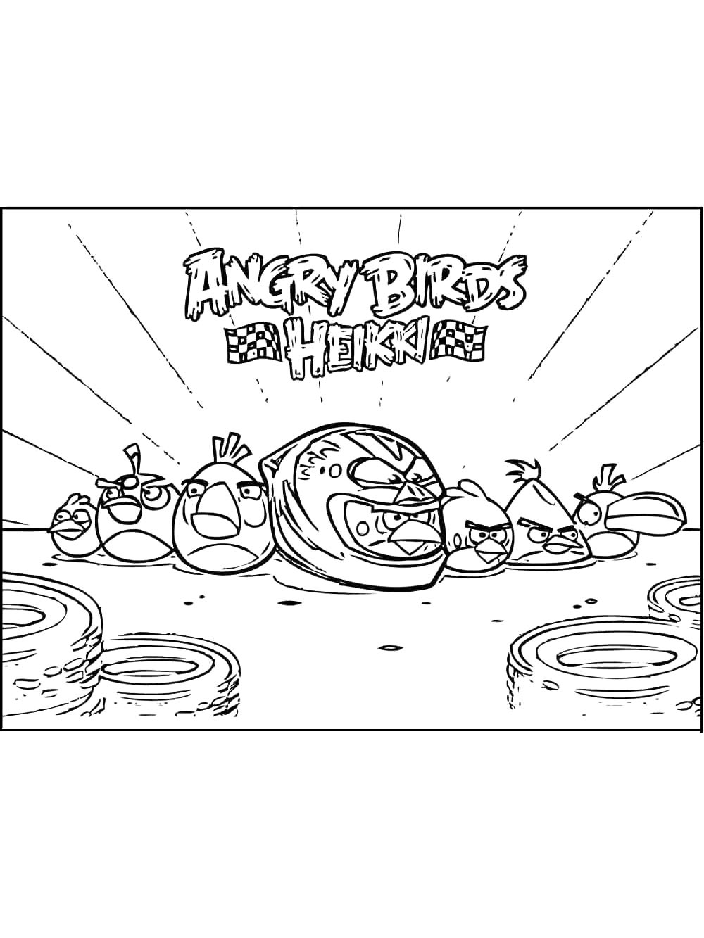 Раскраска Энгри Бердз (Angry Birds) 2