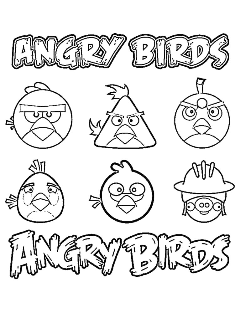 Раскраска Энгри Бердз (Angry Birds) 2