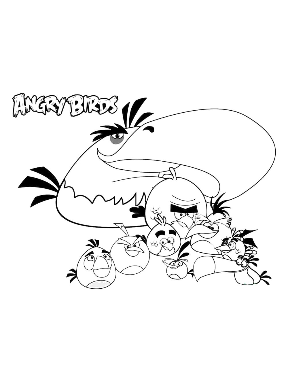 Раскраска Энгри Бердз (Angry Birds) 2