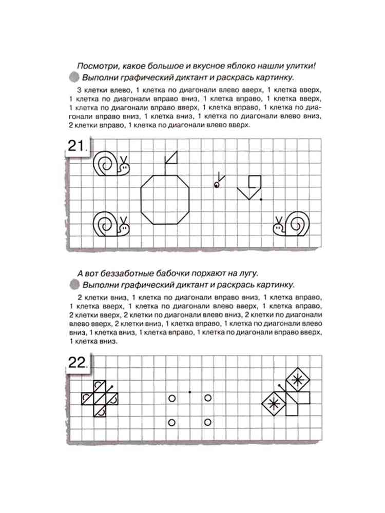Раскраска графический диктант для дошкольников 6-7 лет 2