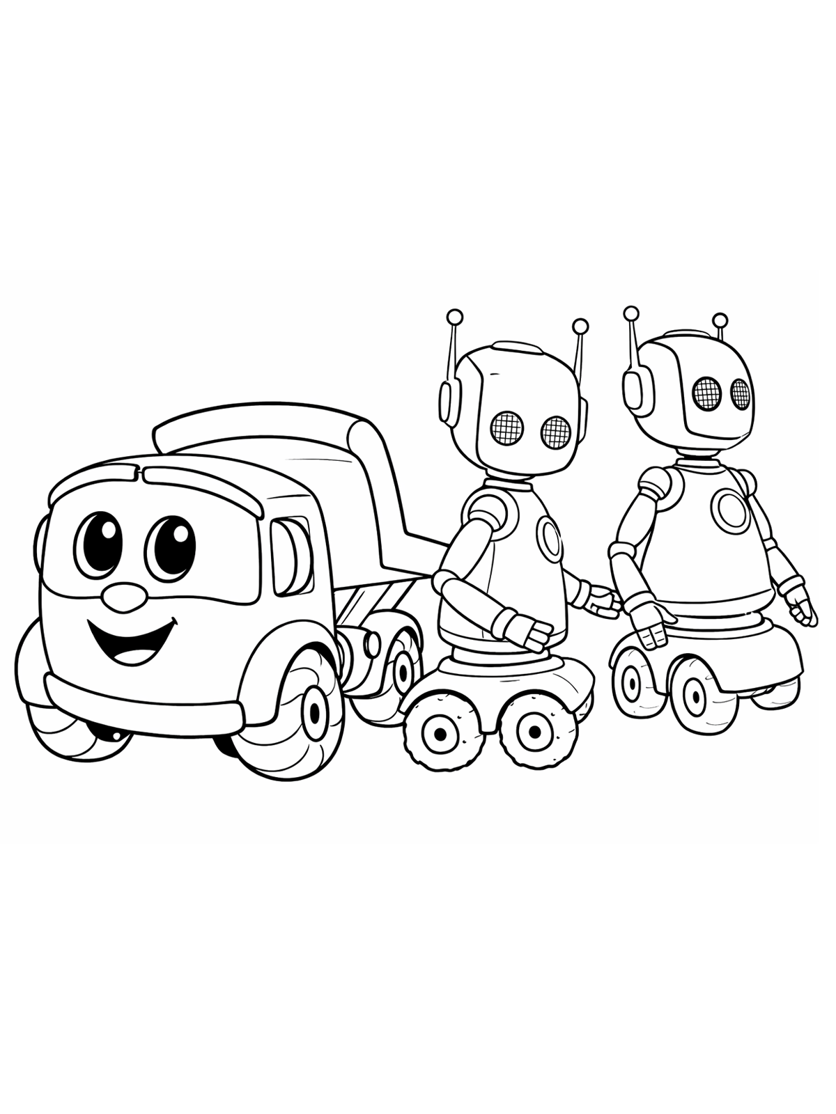 Раскраска грузовичок лева 2