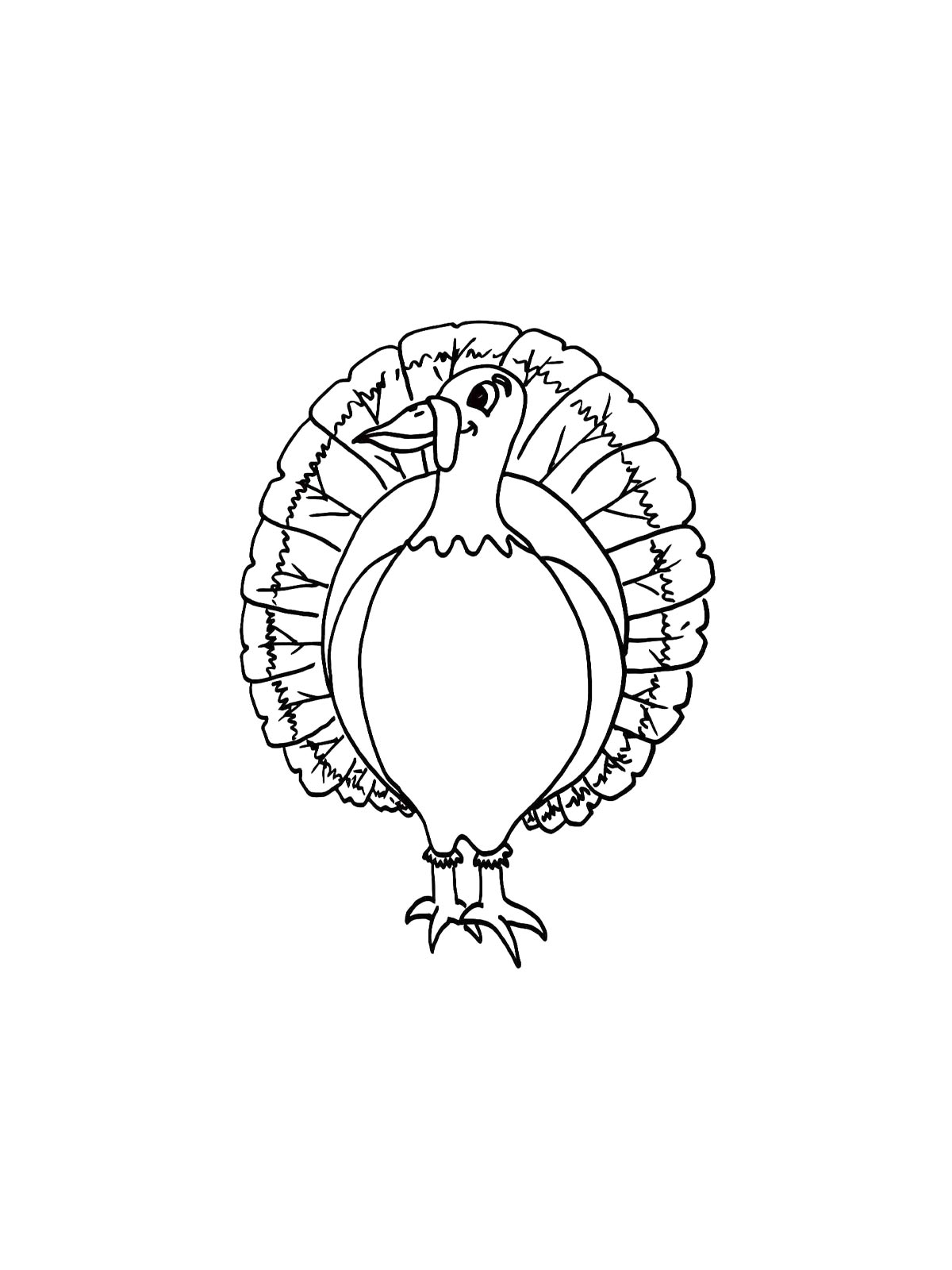 Раскраска индюк 3