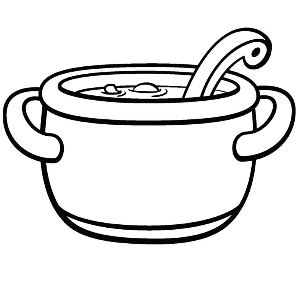 Раскраска Кастрюля