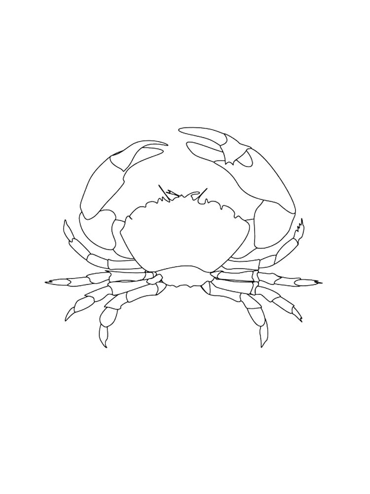 Раскраска краб для детей