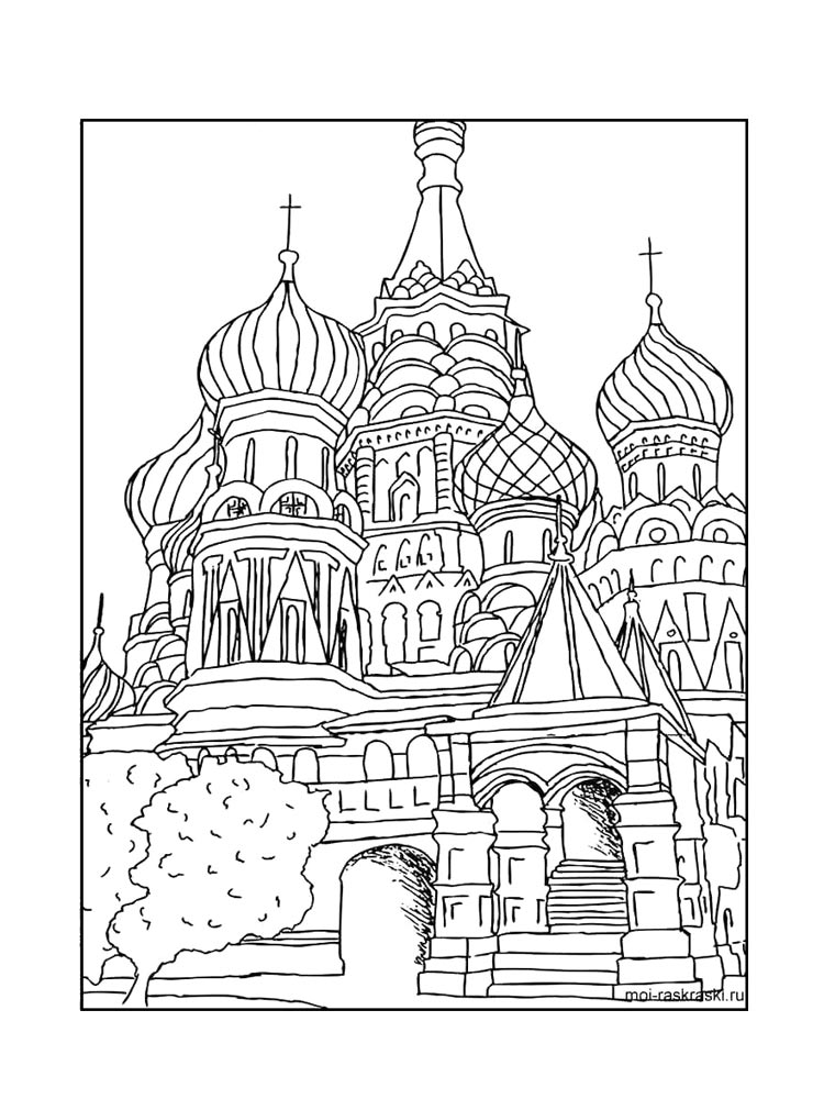 Раскраска кремль 2
