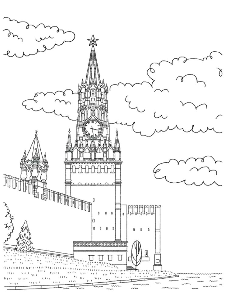 Раскраска кремль