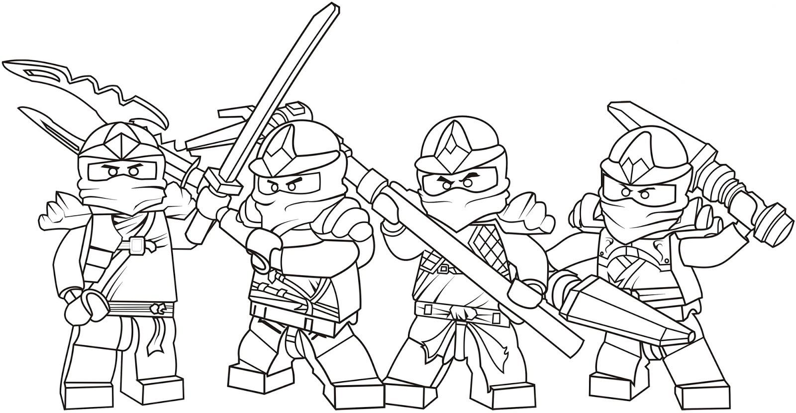 Раскраска LEGO NINJA GO
