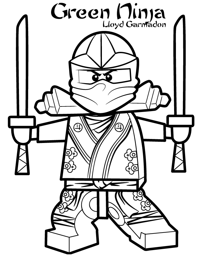 Раскраска LEGO NINJA GO Green ninja