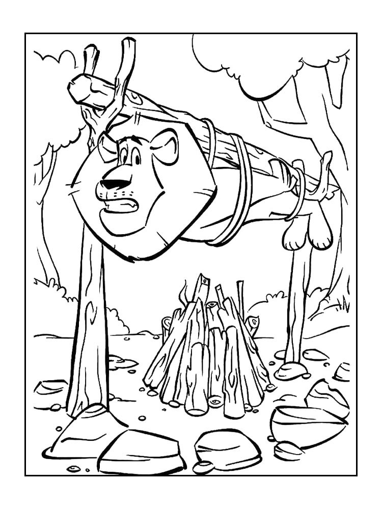 Раскраска мадагаскар 3