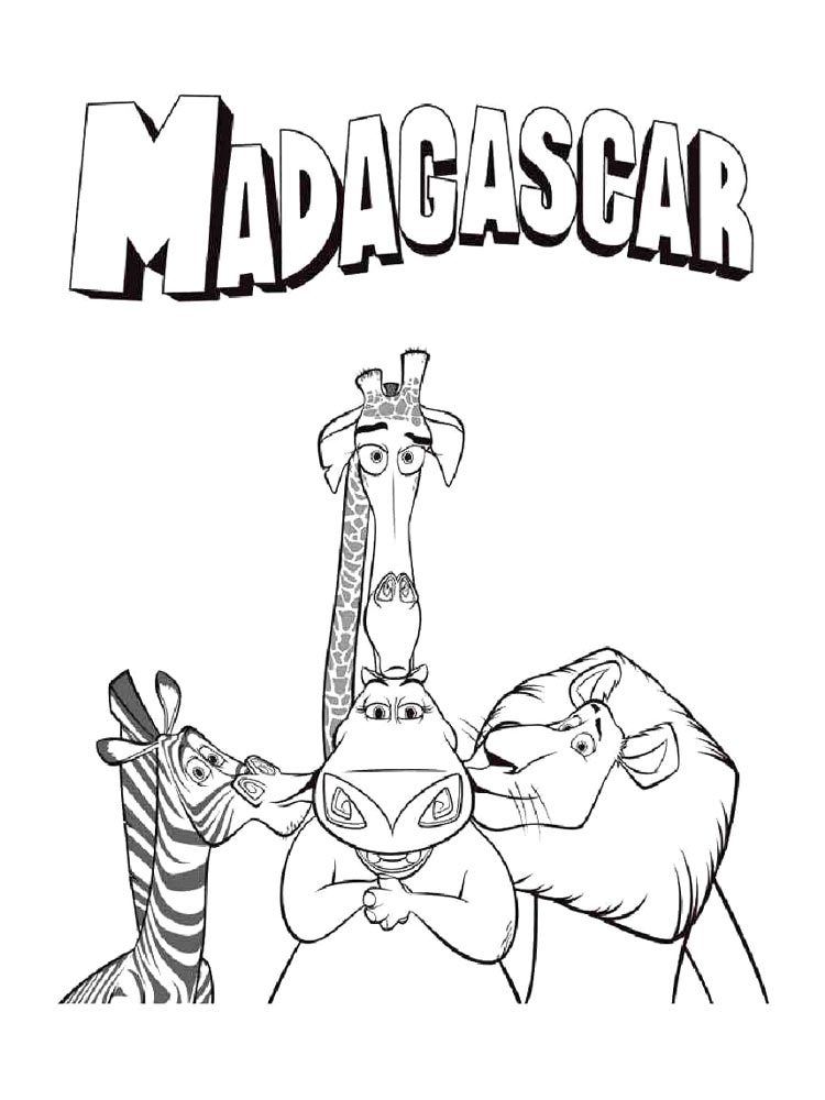 Раскраска мадагаскар 5